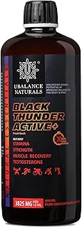 Black Thunder Active+ 3825MG Testo Supplement for Men with Shilajit Ashwagandha Gokshura Safed Musli Herbal Muscle Gainer Energy Drink, Stamina No Sugar No Caffeine (500ml)