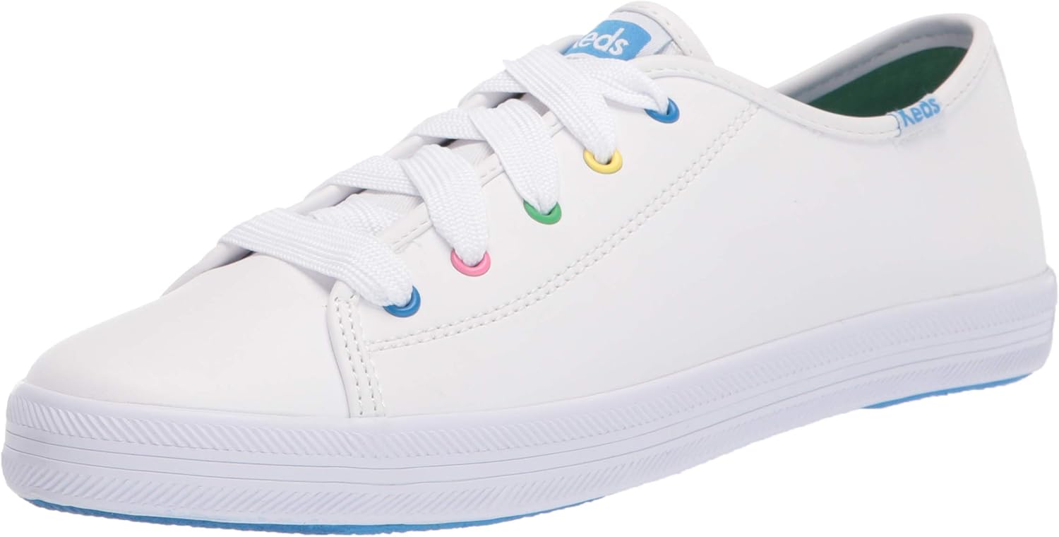Keds unisex child Kickstart Seasonal Sneaker, White Multi, 12 Big Kid