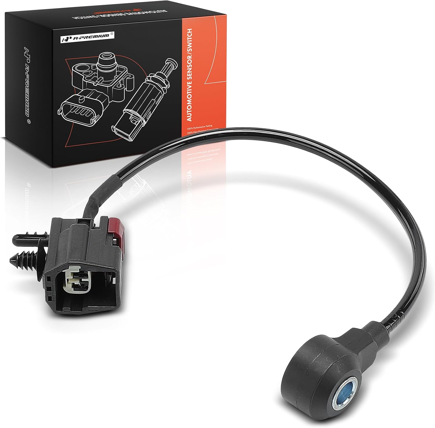 A-Premium Ignition Knock Detonation Sensor Compatible with Ford Escape 2001-2004, Focus 2000-2004, Contour 1999-2000 & Mazda Tribute 2001-2004, Mystique 1999, 2.0L, Replace# X52Z12A699BA