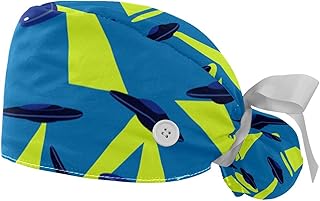 Juego de 2 gorras de turbante bohemias con forma de tortuga marina con botón y diadema absorbente, color azul, color 2, Talla única