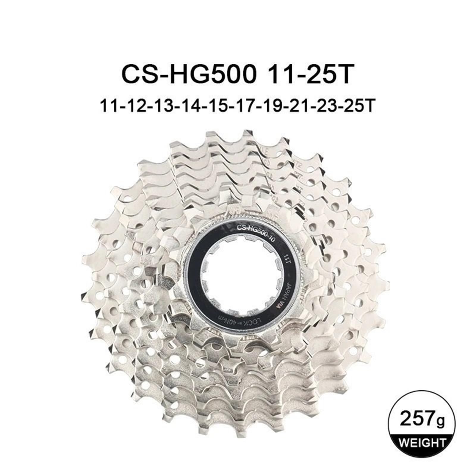 Compatible con Piñón De Cassette Bicicleta Shimano CS-HG500-10 De 10 Velocidades CS HG500-10,Rueda Libre para Bicicleta Carretera MTB 11-25/28 Dientes