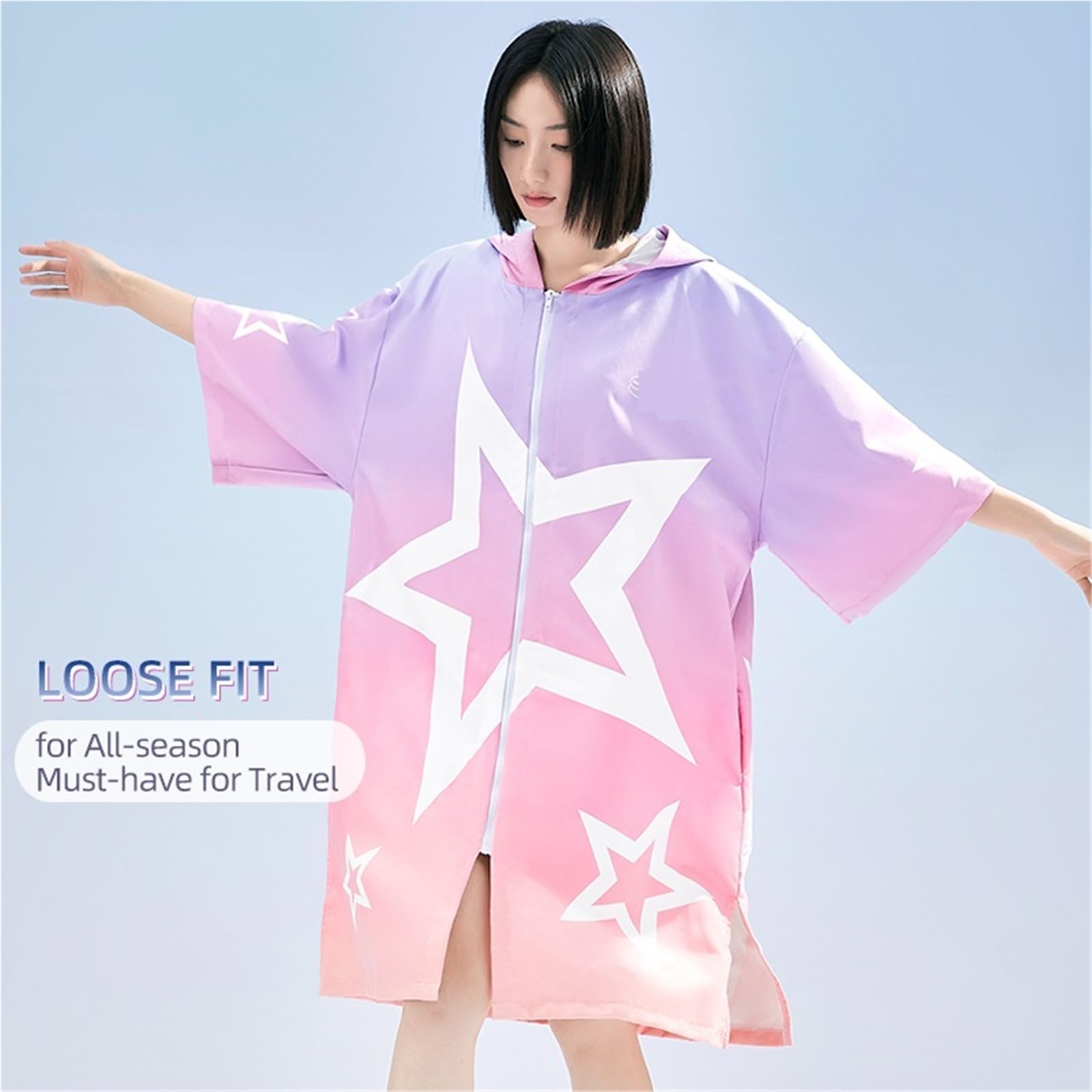 Poncho da spiaggia ad asciugatura rapida, poncho surf, coperta, asciugamano nuoto, felpa con cappuccio, muta sub for e per Spiaggia e Sport Acquatici