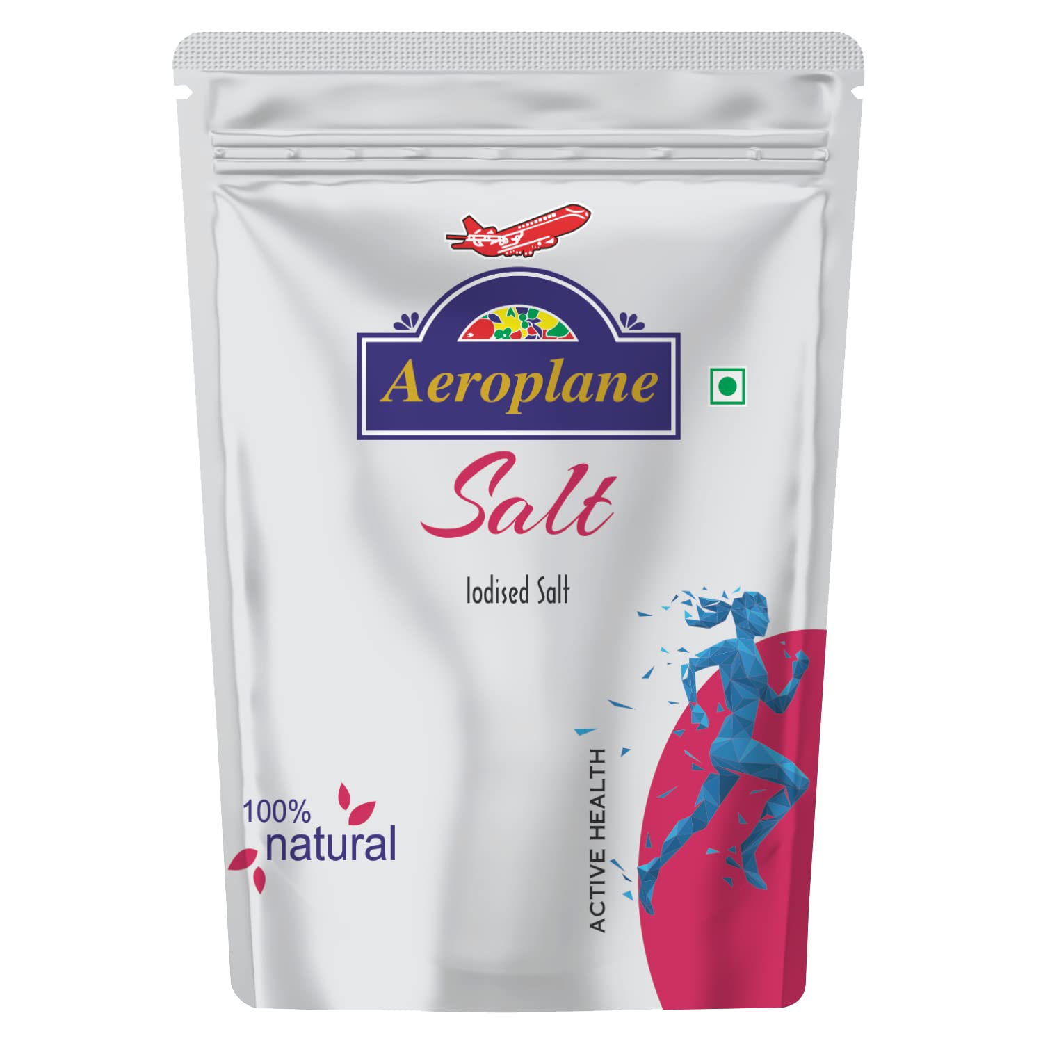 Aeroplane Salt, Vacuum Evaporated Iodised, 5 kg Pouch Amazon.in