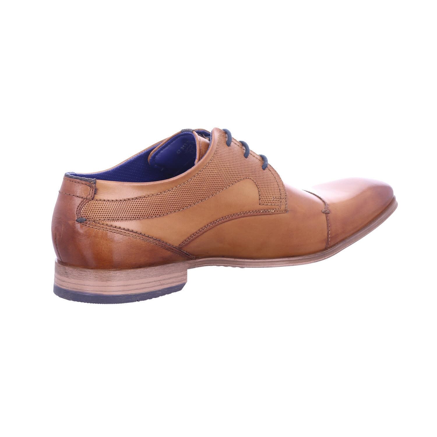 bugatti Scarpa Bassa Business In Pelle, Derby Con Punta Incrociata E Linee Eleganti, Scarpe Stringate Derby Uomo, Cognac, 44 EU