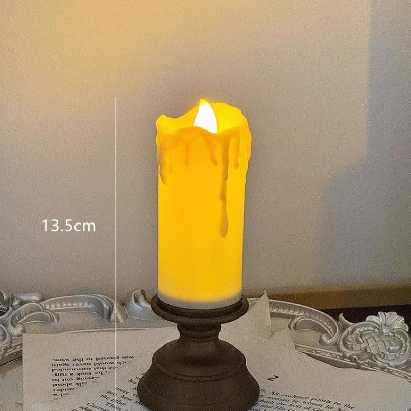 Image of SATYAM KRAFT 3 Pcs LED Tea Light Candles | Flameless, Smokeless, Unscented | for Gifting, Home Decor, Room Decoration Lights, Balcony & Festival, Valentine's Day Decoration Item(Bronze and Golden)