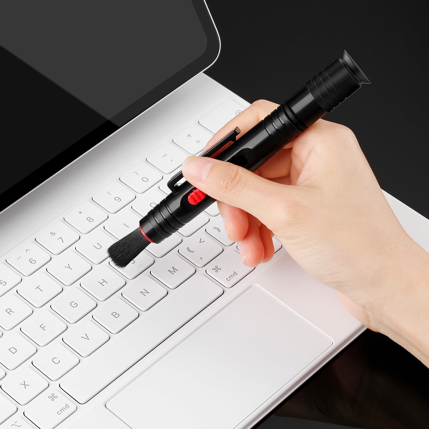 K&F CONCEPT Stylo de Nettoyage pour Objectif Brosse de Nettoyage Douce et Spéciale pour Objectif d'Appareil Photo, Filtres, Viseurs, Téléphones, Ordinateur, Tablette et Ordinateur (Modèle 2 en 1)