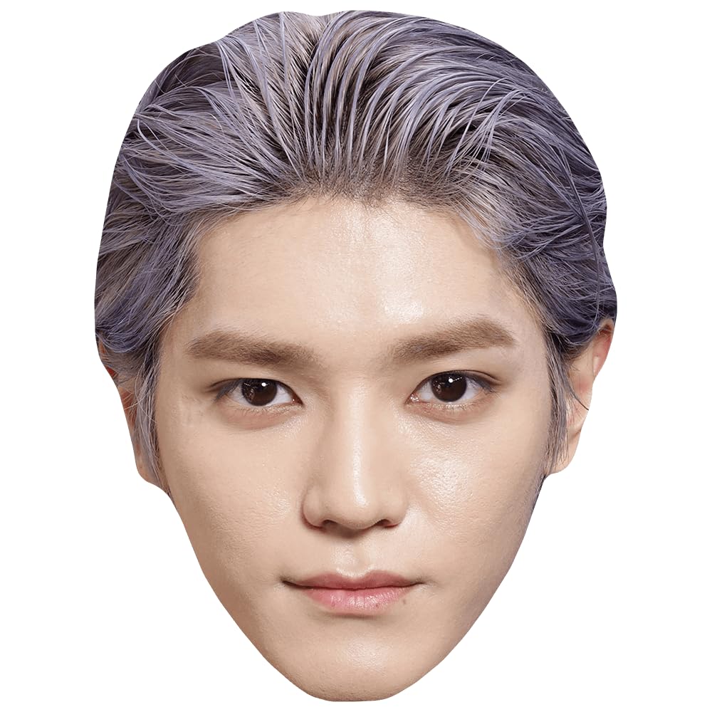 Taeyong (Lilac Hair) Celebrity Mask, Flat Card Face, Fancy Dress Mask
