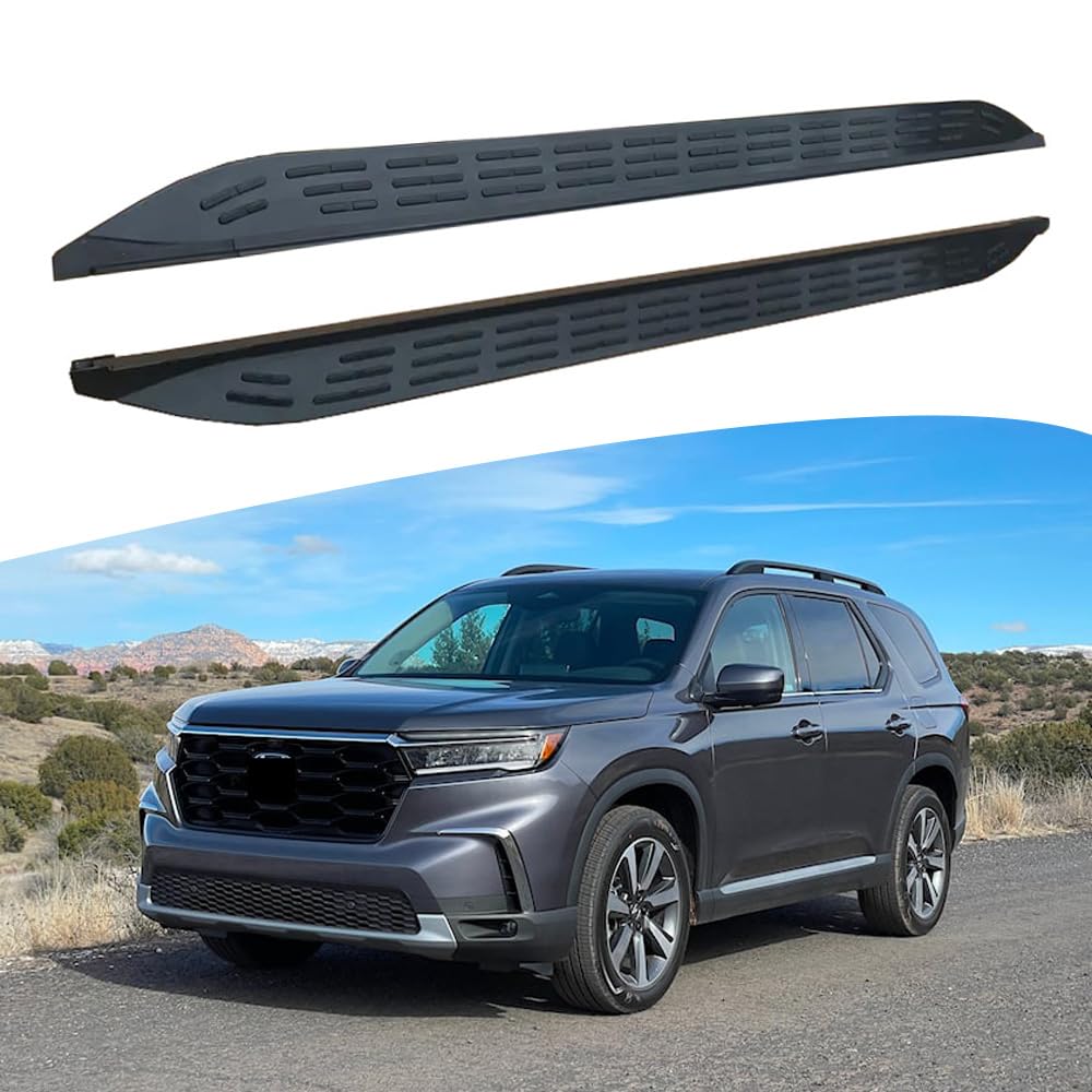 All Black Fixed Running Boards fits for Honda Pilot 2022 2023 2024 Side Steps Car Protect Stairs Pedals with Mounted Brackets