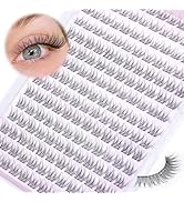 wtvane Natural Cluster Lashes 180PCS Individual Eyelashes Wispy Lash Clusters C Curl Eyelash Exte...