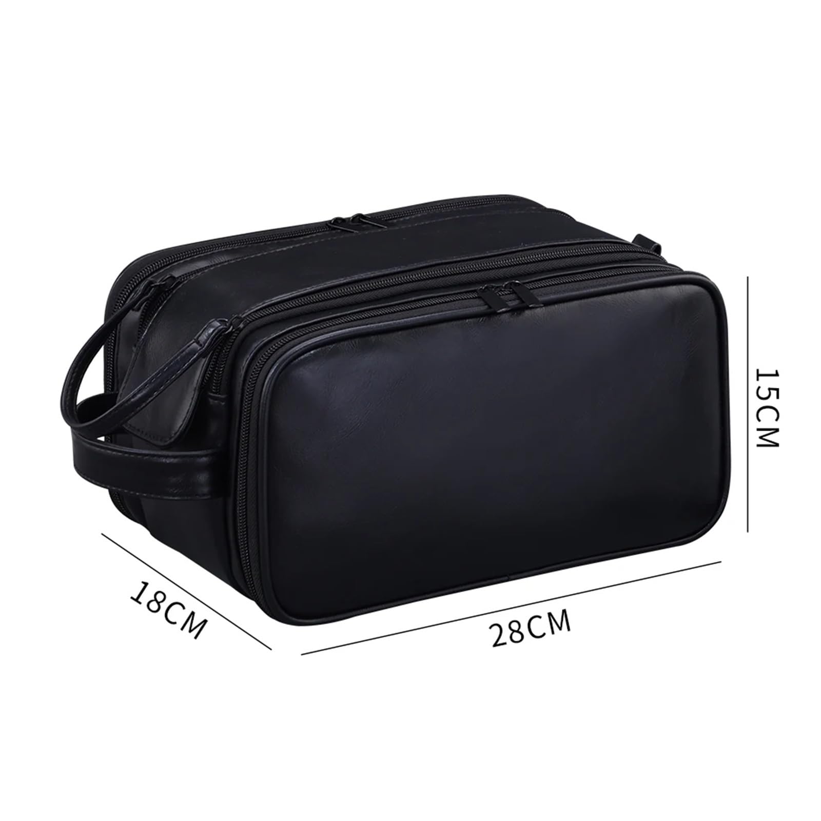 Borsa Toilette da Viaggio Borsa da toilette multitasche in PU for donne e uomini, essenziale viaggio, borsa for il trucco, impermeabile appendere, organizer for cosmetici lavaggio(Brown)