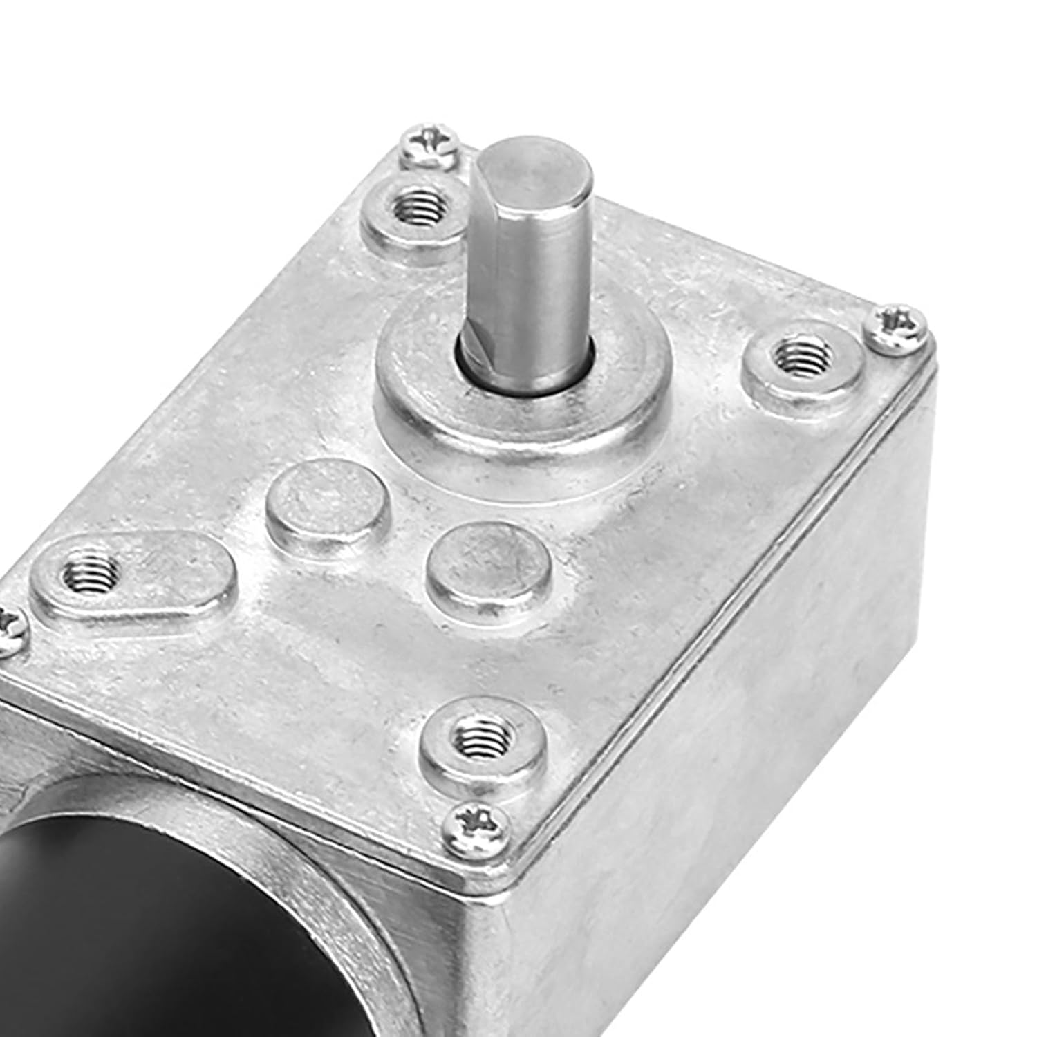 DC 12V Worm Gear Motor, High Torsion Speed Reduce Electric Motor Reversible Gear Reduction Electric Motor 8mm Shaft 12V(12V,50RPM)