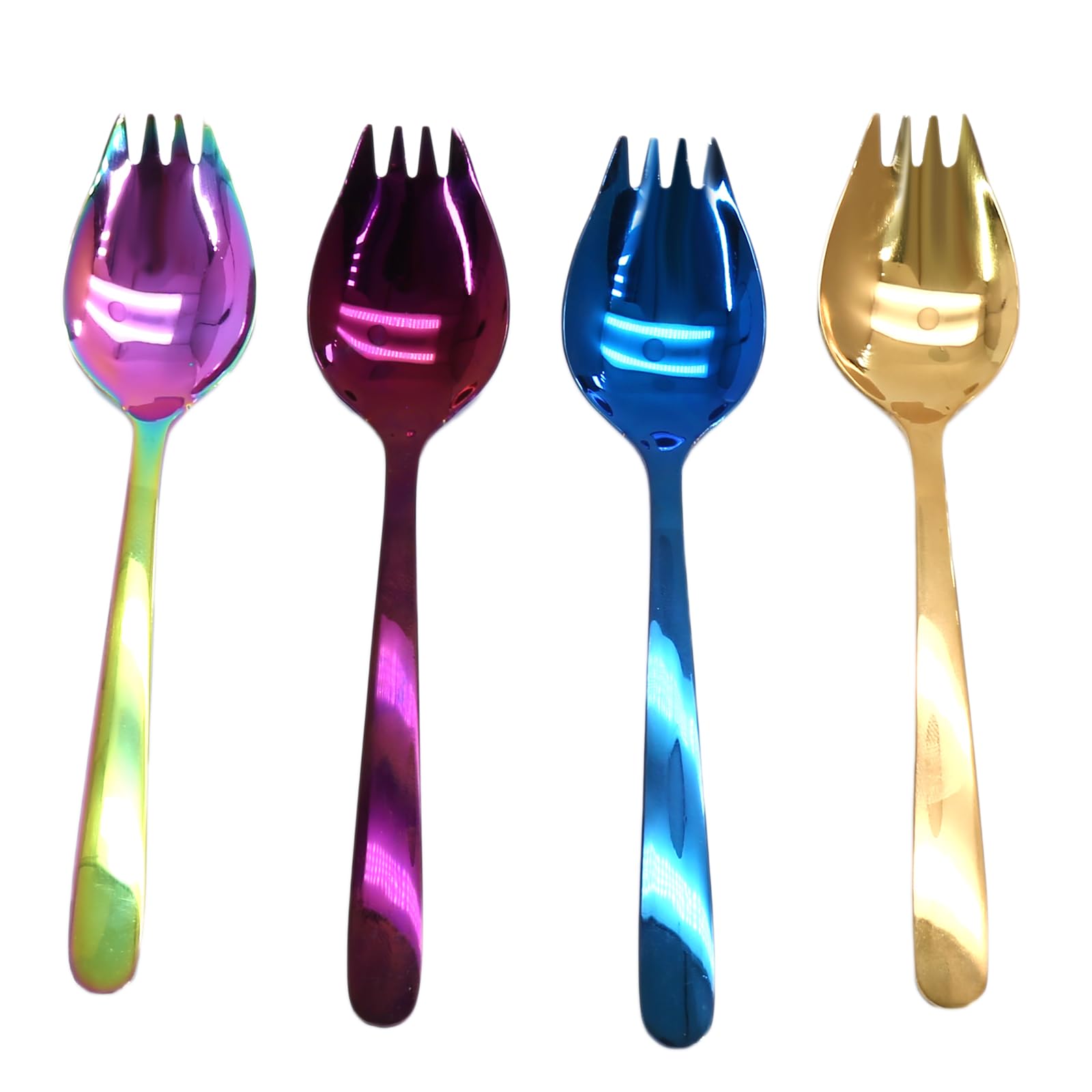 4 Pack Colorful Stainless Steel Sporks, 5.9 Inch — Amazon image 2