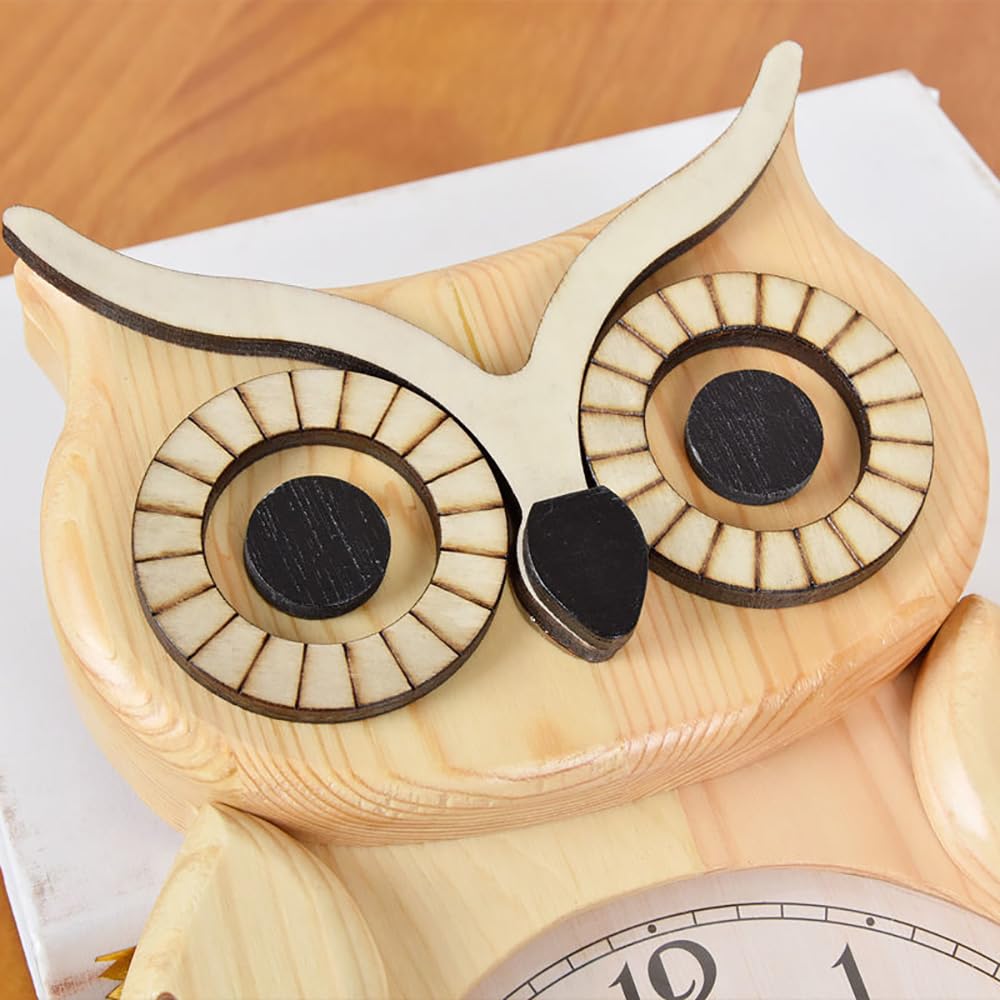 Pendel-Wanduhr aus Holz, nicht tickend, geräuschlos, batteriebetrieben, Pendel für Heimdekoration