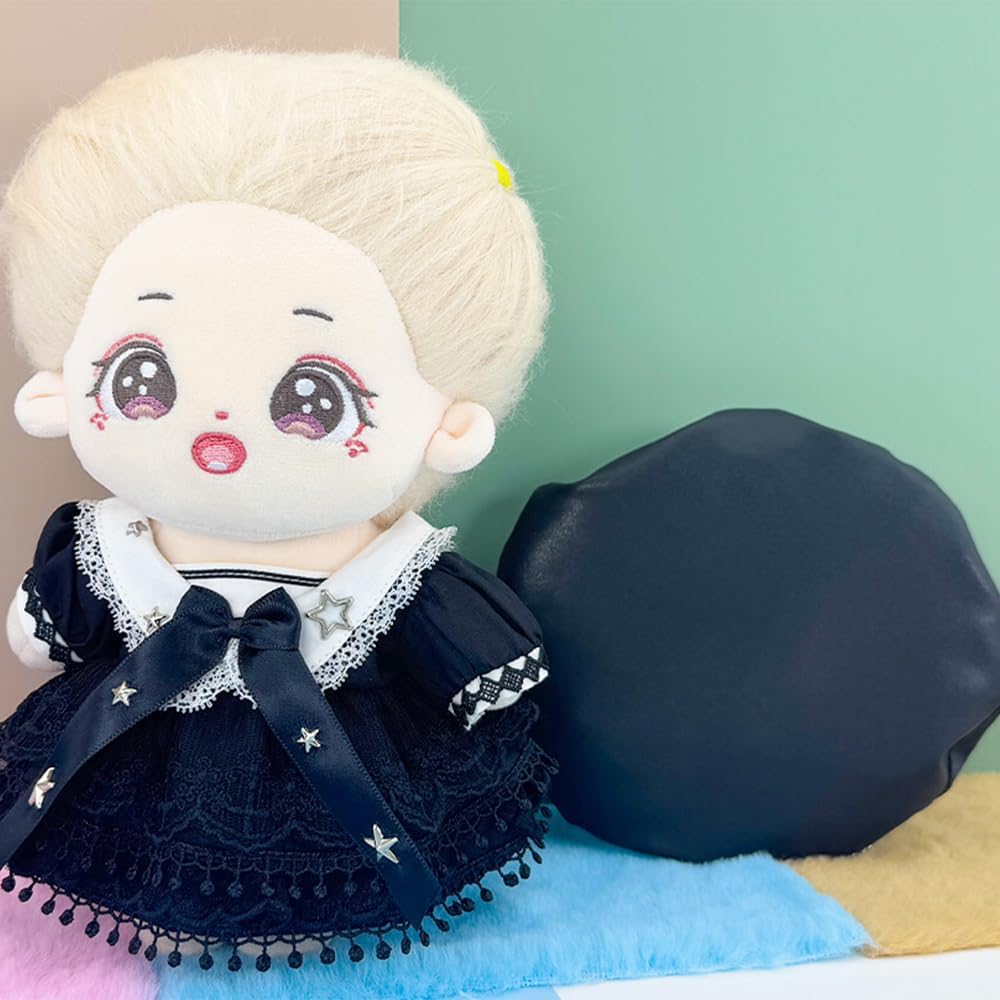 niannyyhouse Cool Black Punk Girl Dress Suit 7.8in（20cm） Humanoid Doll Stuffed Animals Clothes