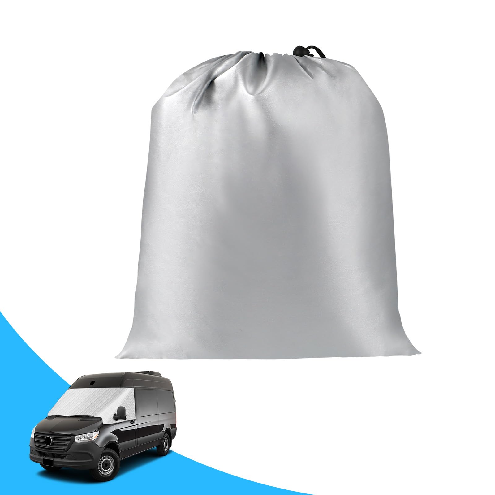 Tenda parasole per parabrezza per Mercedes-Benz Sprinter VS30 2019-2026, parasole esterno riflettente a 5 strati, copertura protettiva anti-UV/antigelo/antipolvere per Sprinter VS30 2019-2026