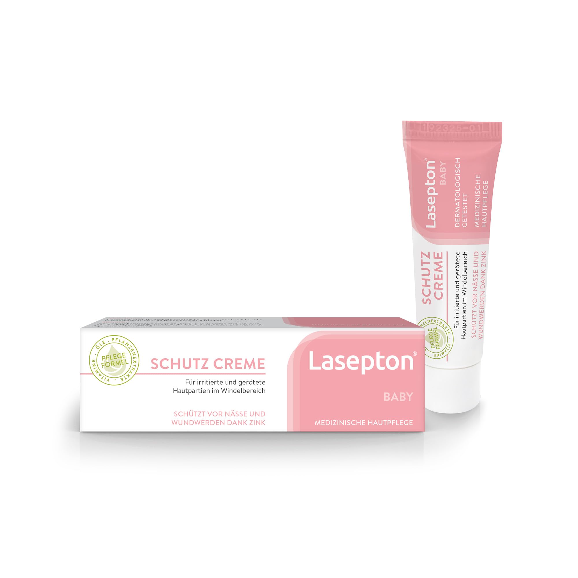 Lasepton Baby Schutz Creme, 25 ml: Schutzcreme für Pflege und Schutz im Windelbereich, Creme mit Zinkoxid und Aloe Vera, gegen Nässe und Juckreiz, wirkt beruhigend