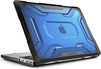 SUPCASE Unicorn Beetle Case for MacBook Pro 13 Inch 2022-2016 M2M1 A2338 A2251 A2289 A1706 A1708 A1989 A2159, Slim Rubberized TPU Bumper Cover with Touch Bar and Touch ID Blue