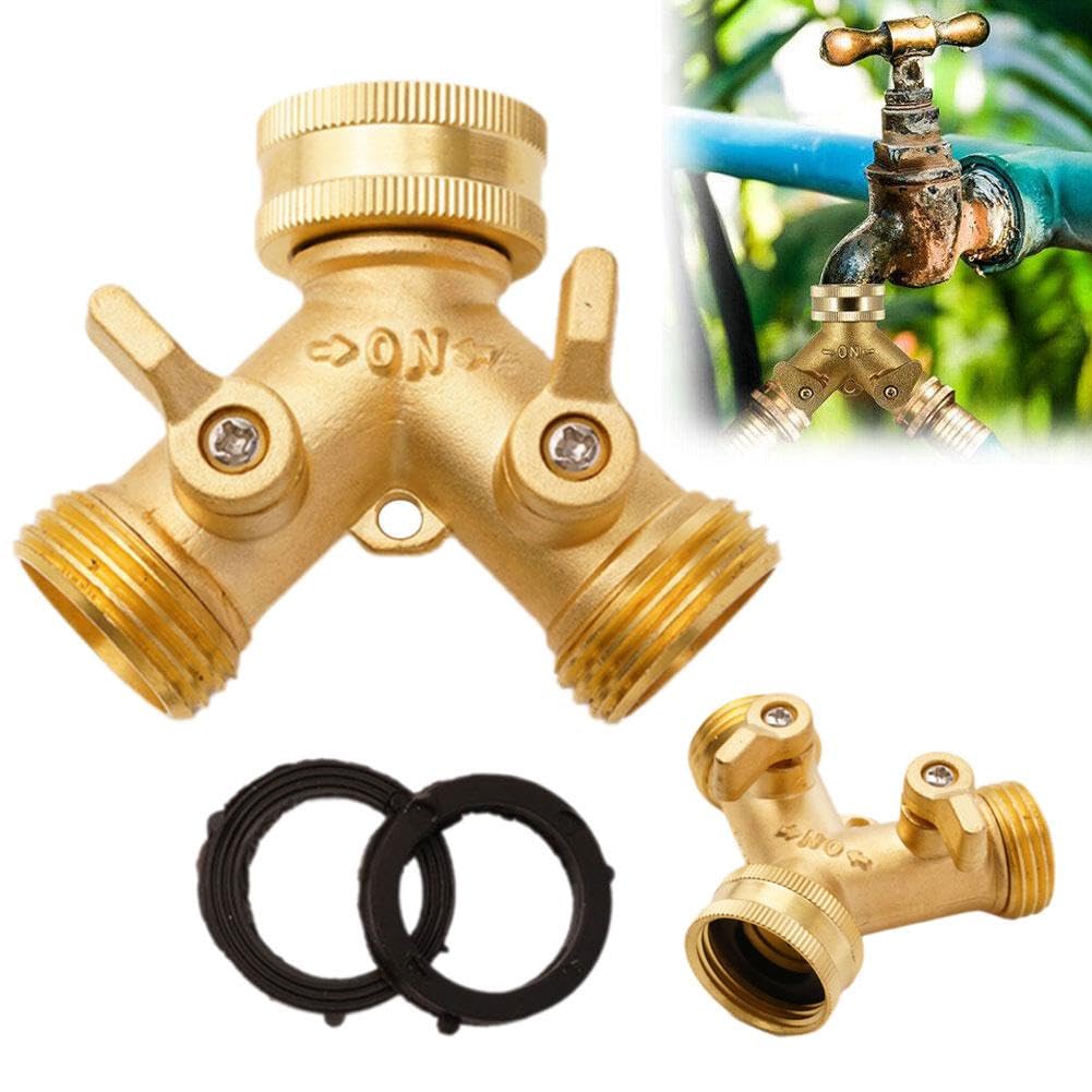 Valvola Di Intercettazione Per Tubo Da Giardino In Ottone, Con 4 Rondelle Extra 88335524