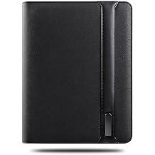 Business Travel A4 Zipped Notebook Padfolio With 5000 MAh Wire/wireless Charging Power Mobile Cellphone Bag Notepad