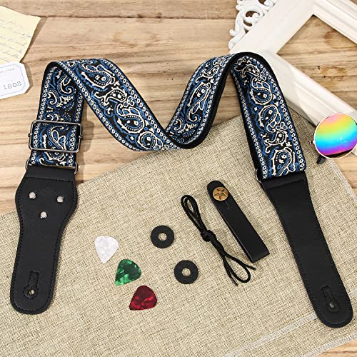 SAVITA Broderie de Sangle de Guitare Style Vintage Unisexe avec Sangle de Tête de Guitare 2pcs Serrure Sangle Guitare… - Les Beatles, Paul McCartney, John Lennon, RIngo Starr, George Harrison SAVITA Broderie de Sangle de Guitare Style Vintage Unisexe avec Sangle de Tête de Guitare 2pcs Serrure Sangle Guitare… – Image 4