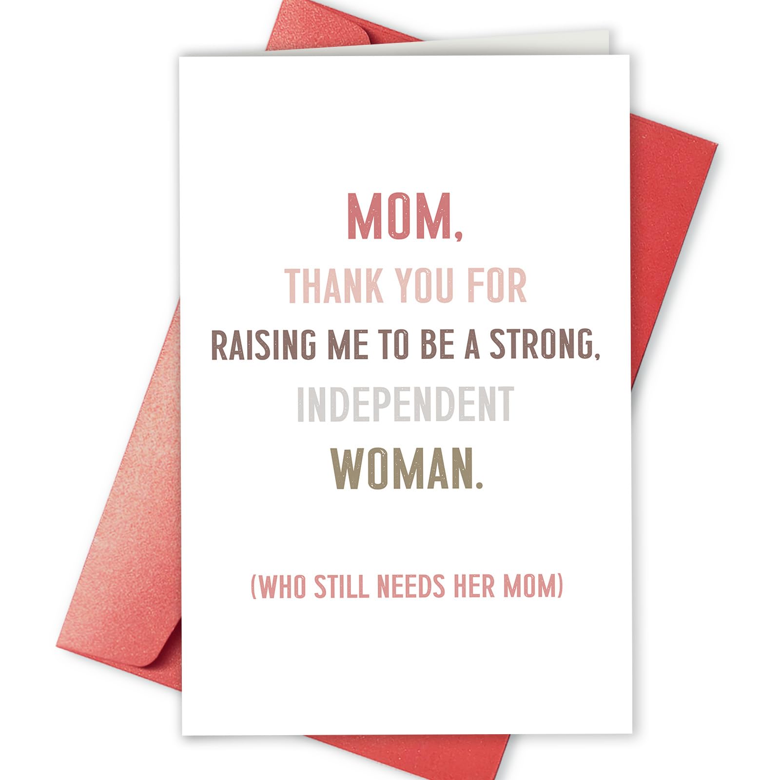 Bablira Sentimental Mother's Birthday Card, Heartwarming Mother's Day Gift from Daughter, Mom Thank You Card Gift