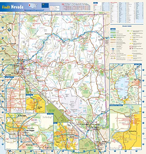 Nevada State Wall Map - 16.75" x 17.75" Paper