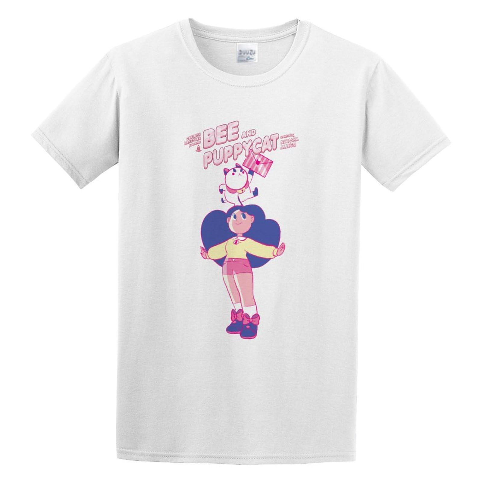 Fashion T-shirt Bee and Puppycat Poster 100% Cotton