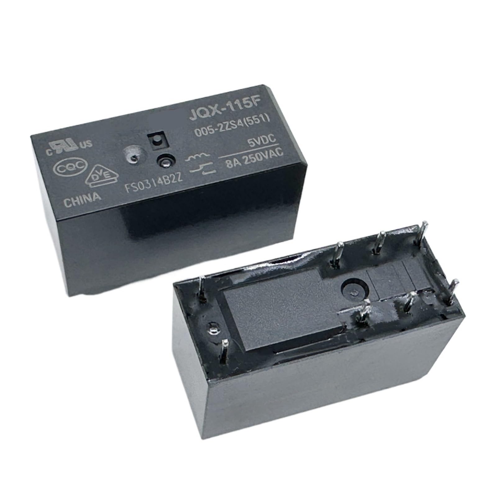 PKNVKZIDK 1pc JQX-115F 005-2ZS4(551) Relay 8pins