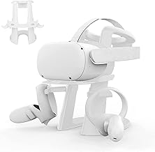 IDooSo VR Stand, Headset and Controller Holder Display Station for Oculus Quest 2, Quest 1, Rift, Rift S, Valve Index, HP Reverb G2 Headset and Touch Controllers (White)
