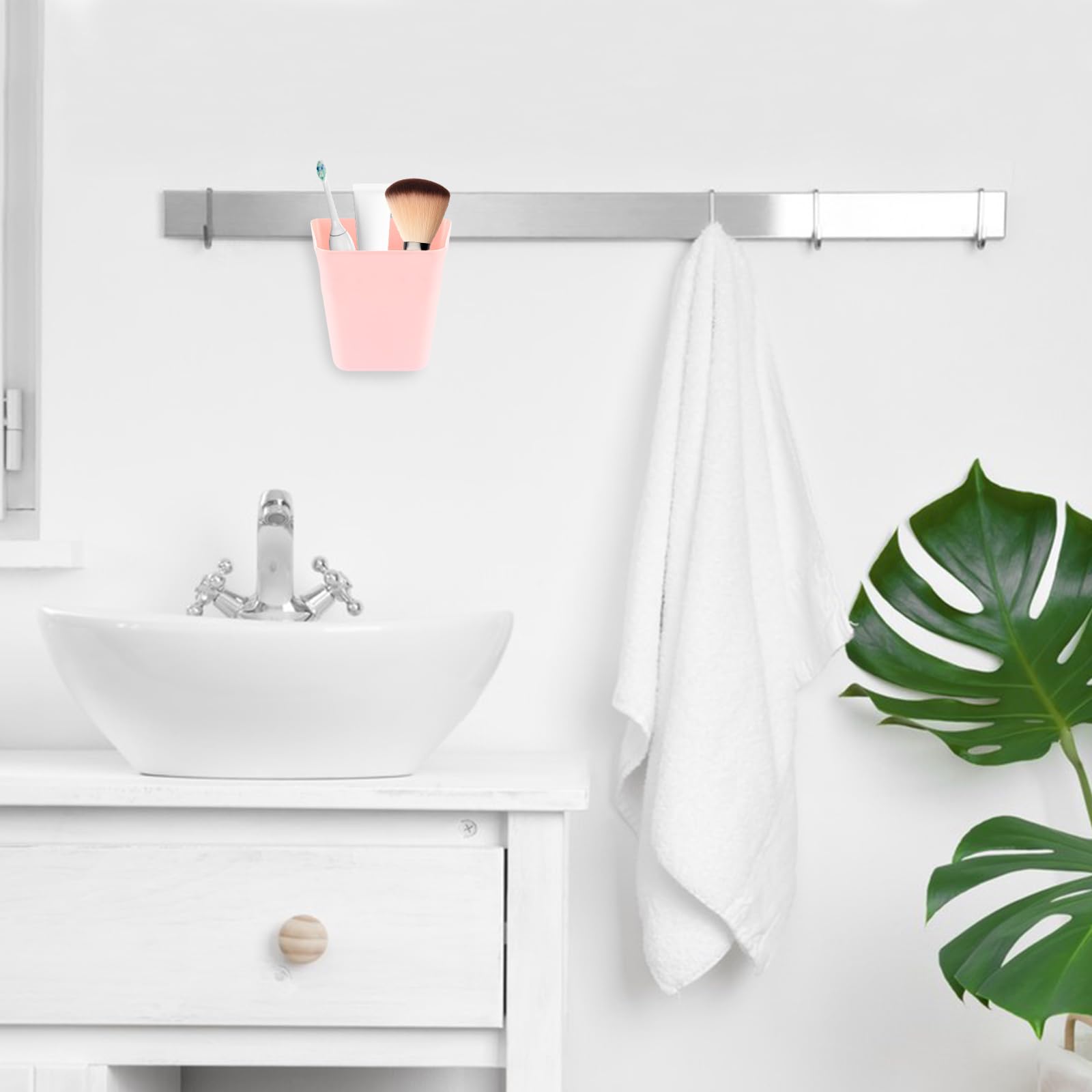 Paniers Suspendus Pour Cuisine - Lot De 10 - Rose - Accrochables Sur Chariot, Étagère - Rangement Pratique