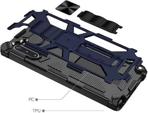 Miniatura 5 de Asuwish Funda compatible con Moto One Fusion Plus, protector de pantalla de vidrio templado y accesorios para celda, soporte de doble capa, fundas