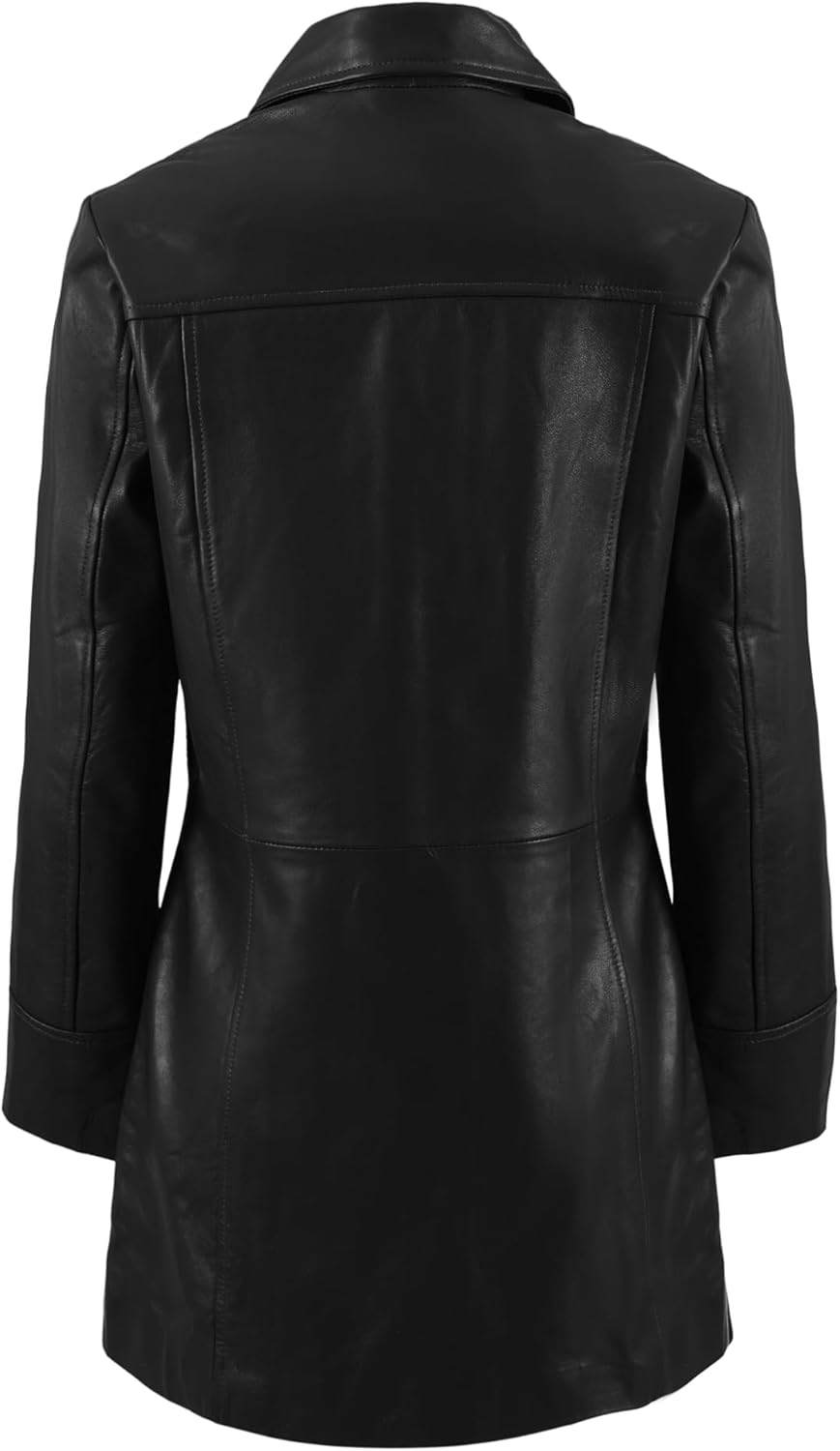 Leather Artist Women’s Lambskin Leather Car Coat – Classic 3/4 Length Style Overcoat - Image 4