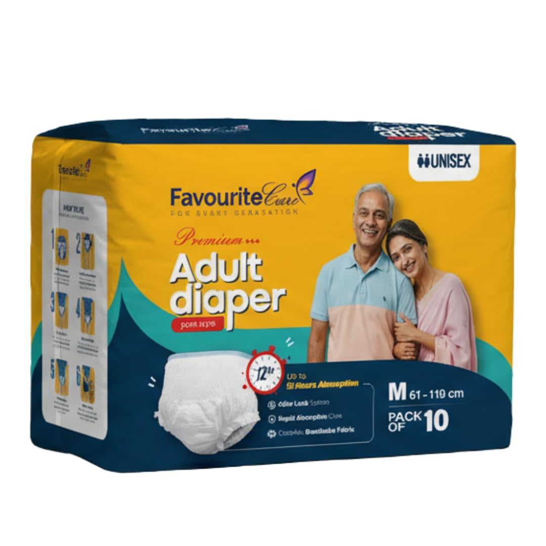 Favourite Care Adult Diaper Pant Style Leak Protection Daily Use Size M Pack of 40-image-19