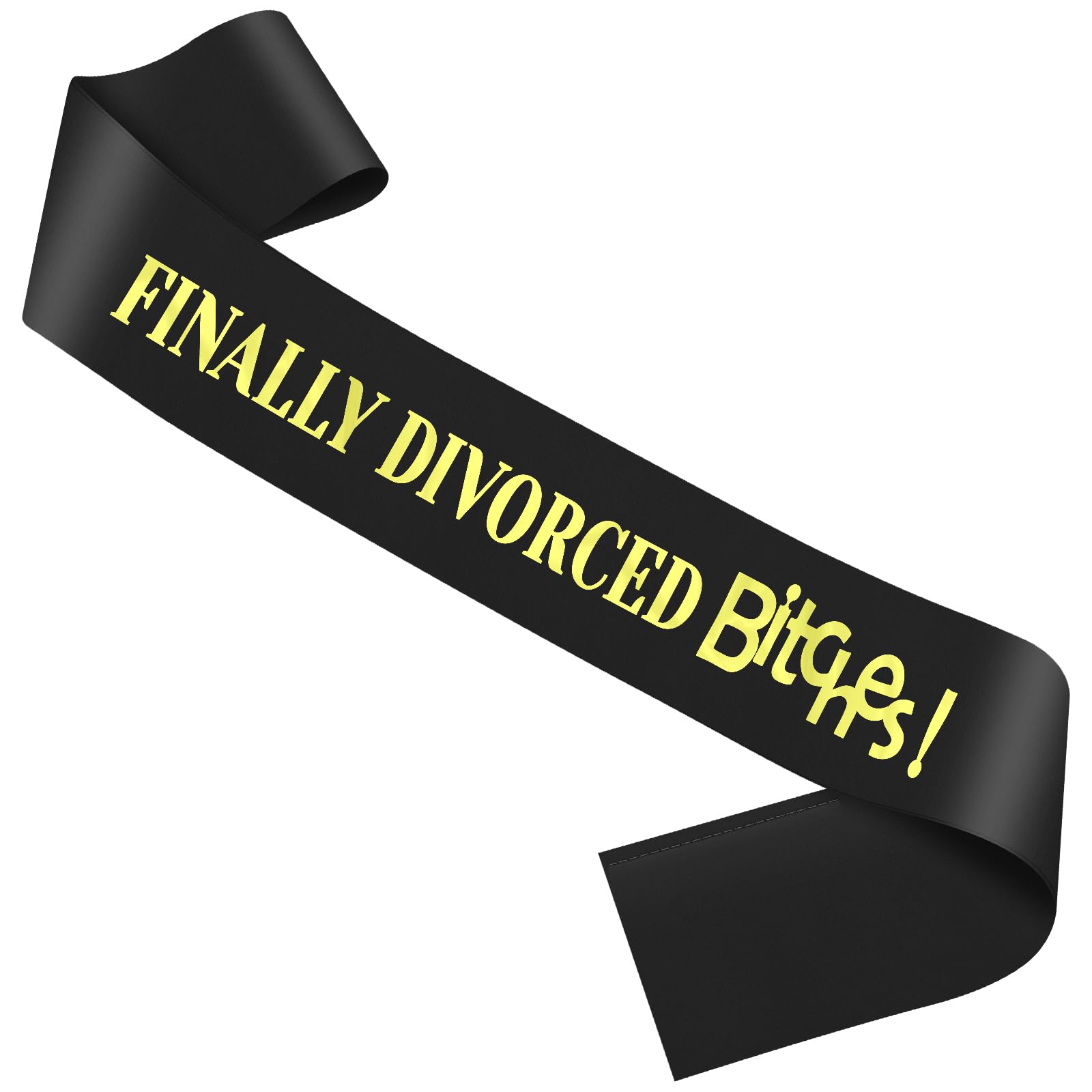 Divorced Sash for Women Divorce Party Decorations for Her Break Up New Beginnings Gifts for Women Black Satin Gold Fonts Sash for Newly Divorced Woman Happy Divorce Gifts for Friends Family Sister