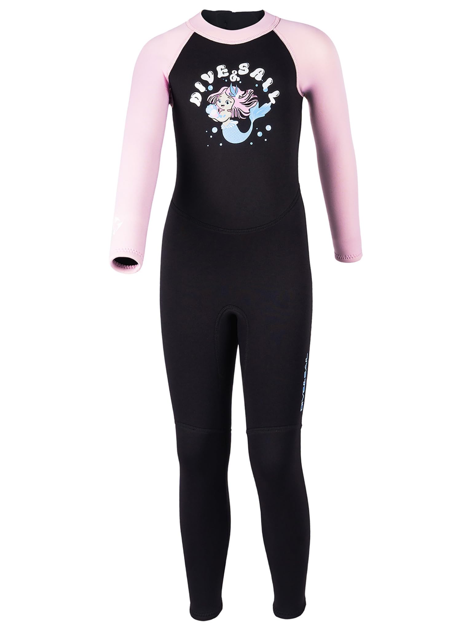 Traje de buceo Runhomal para niños 2,5 mm estampado letras cremallera colorido