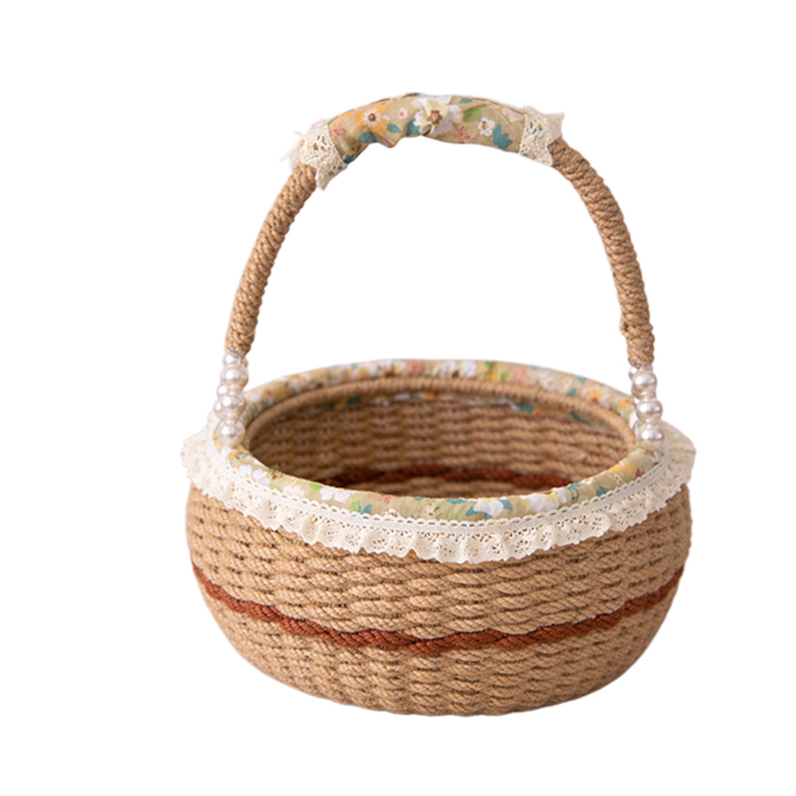 Handwoven Fiber Holder Ideal As Decorative Item or Practical Storage Round Woven Basket