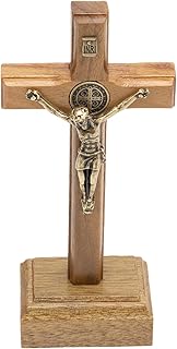 Intercession St Benedict Pocket-Sized Travel Crucifix, 3.5in Tablestop