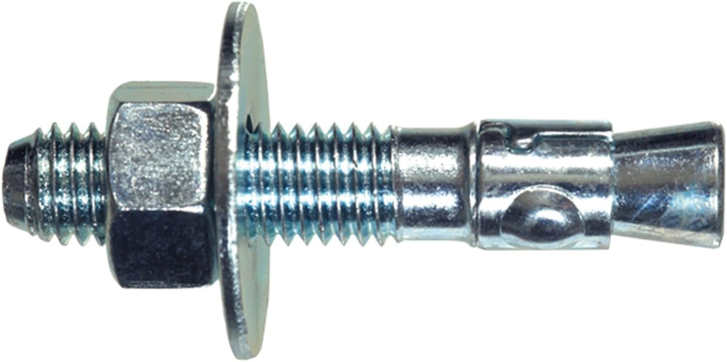 Hillman 1/4 in. Dia. x 2-1/4 in. L Steel Round Head Wedge Anchor 40 pk