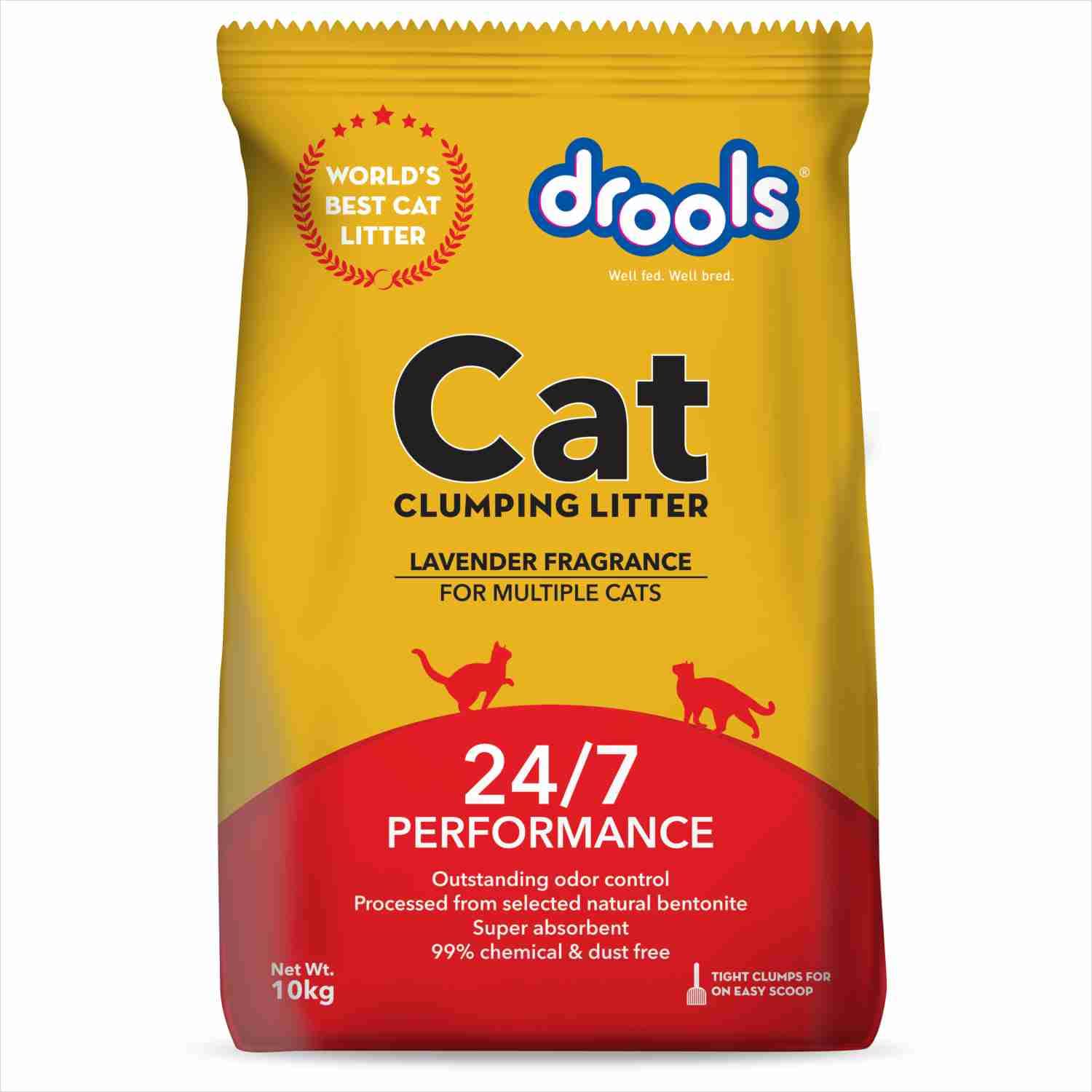 Pet_Litter-Drools Bentonite Cat Litter (for Multiple cat Breeds), Lavender Falvour 10 kg Pack (B092DD7S61) Amazon Price History, Amazon Price Tracker
