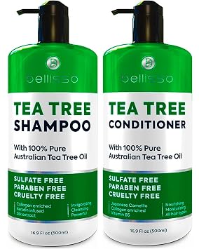 BELLISSO Tea Tree Oil Shampoo and Tea Tree Oil Conditioner