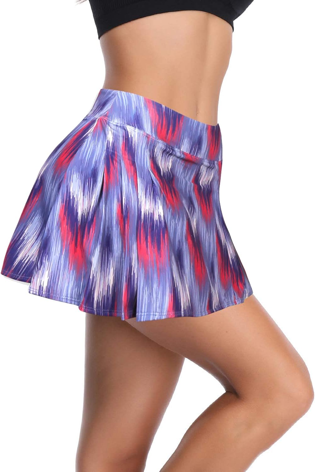 Rainbow Tree Womens Tennis Skirt Pleated Workout Golf Skirts with Pockets Lightweight Skorts for Tennis Golf Running Yoga