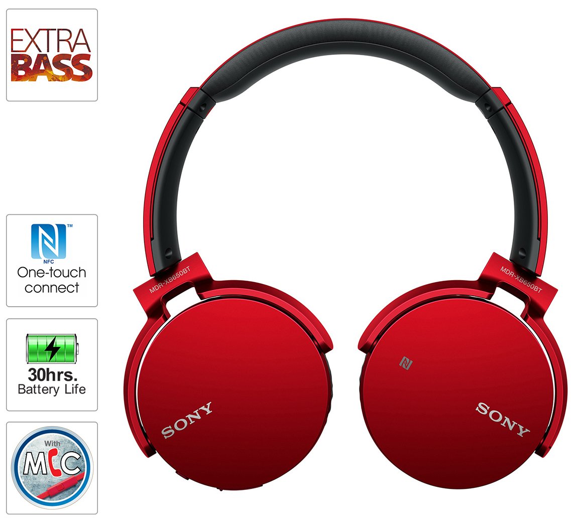 Sony MDRXB650BT/R Extra-Bass Wireless 