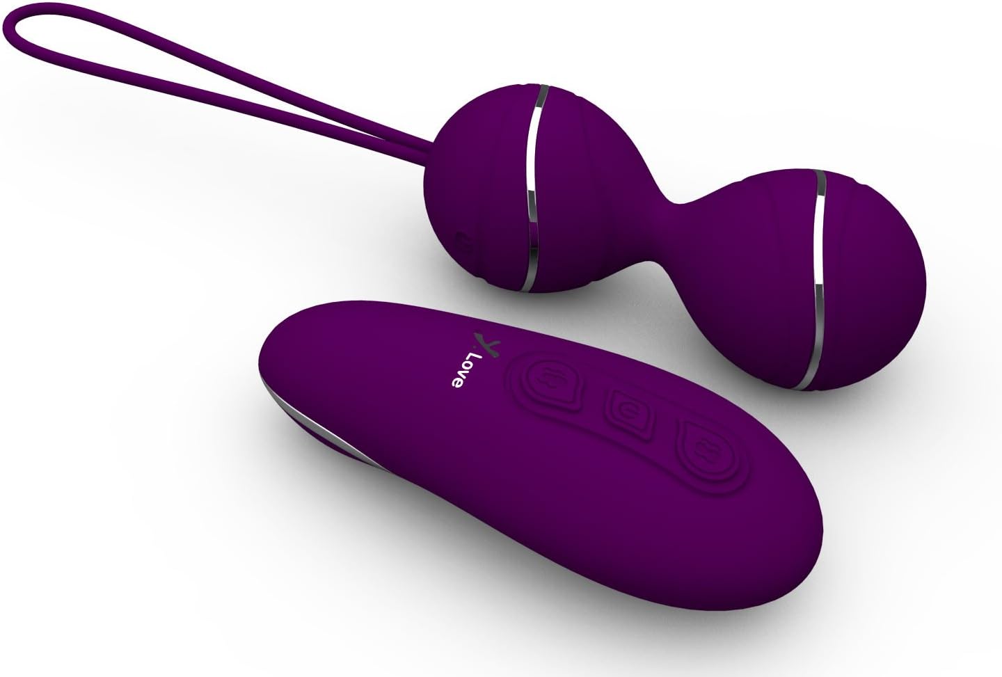 Eden Couples Purple USB Rechargeable Wireless Remote 7-Frequency Vibrating Silicone Bullet Kegel Balls Egg Ben Wa Balls Weighted Bladder Control & Pelvic Floor Exercises for Women