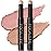 FOCALLURE 2 Pcs Cream Eyeshadow Stick,Brightener Eyeshadow Pencil Crayon,Highlighter Eye Shadow Stick Sets with Crease-proof Formula,Long Lasting Waterproof Eye Shadow Make Up,Mocha Pink