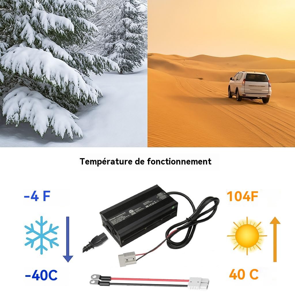 Chargeur LiFePO4 14,6V 10A Spécial pour au Lithium Fer Phosphate 12V