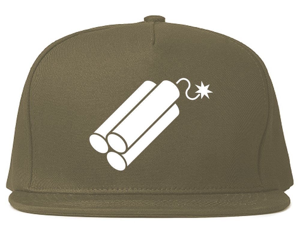 Kings Of NY Explosive Bomb Chest Snapback Hat Cap Grey