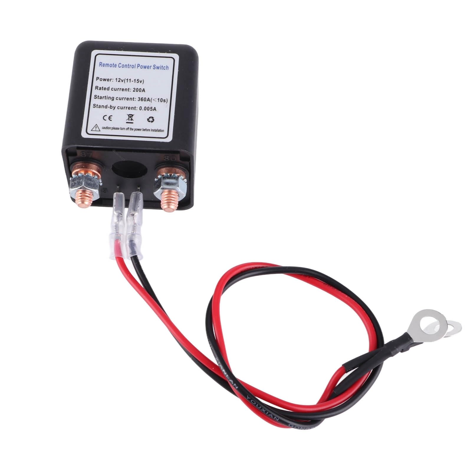 Zdalny Wyłącznik Akumulatora, DC12V 120A/200A Anti Theft Upgrade Kill Switch do Samochodu z Podwójnym Pilotem, Zapobiega Wyłącznikowi Rozładowania Akumulatora do Samochodu, RV,(200A)