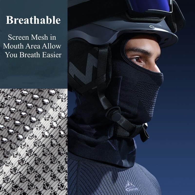 Winter Ski Snow Gloves for Men, Women, Youth | Touchscreen & Waterproof Cold Weather Hand Warming Gloves Winter Work Gloves & Ski Mask Balaclava for Motorcycling