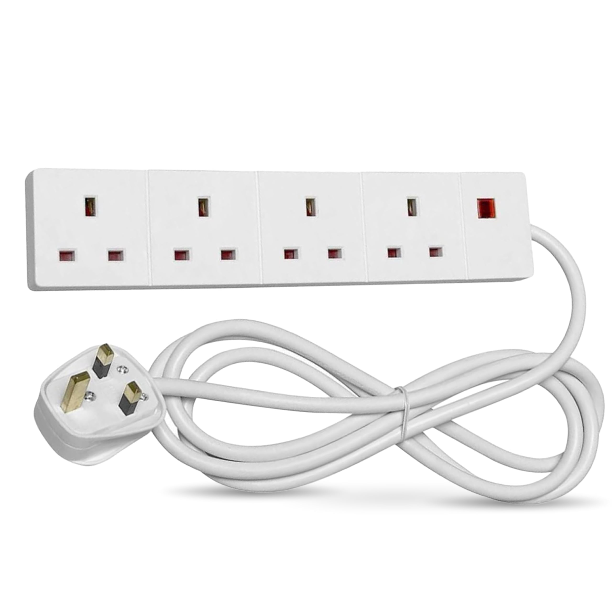 Status S4w4ms6 4-Way Extension Socket With Neon Indicator 5022822174429