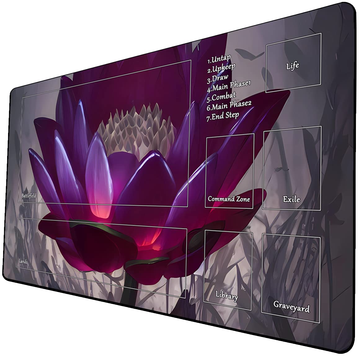 MTG Playmat, Game Play Mat for MTG TCG 24 x 14 inches Trading Card Inked Game Playmats with Storage Bag Smooth Rubber Surface Battle Game โ image 1